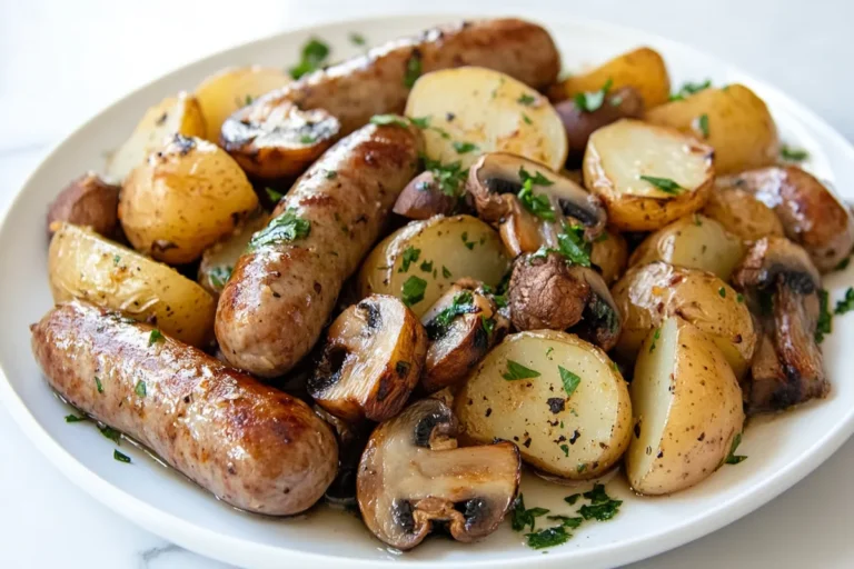 Roasted Sausages with Potatoes and Mushrooms – A Comfort Dish