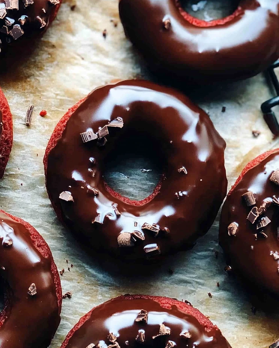 Baked Red Velvet Cake Donuts