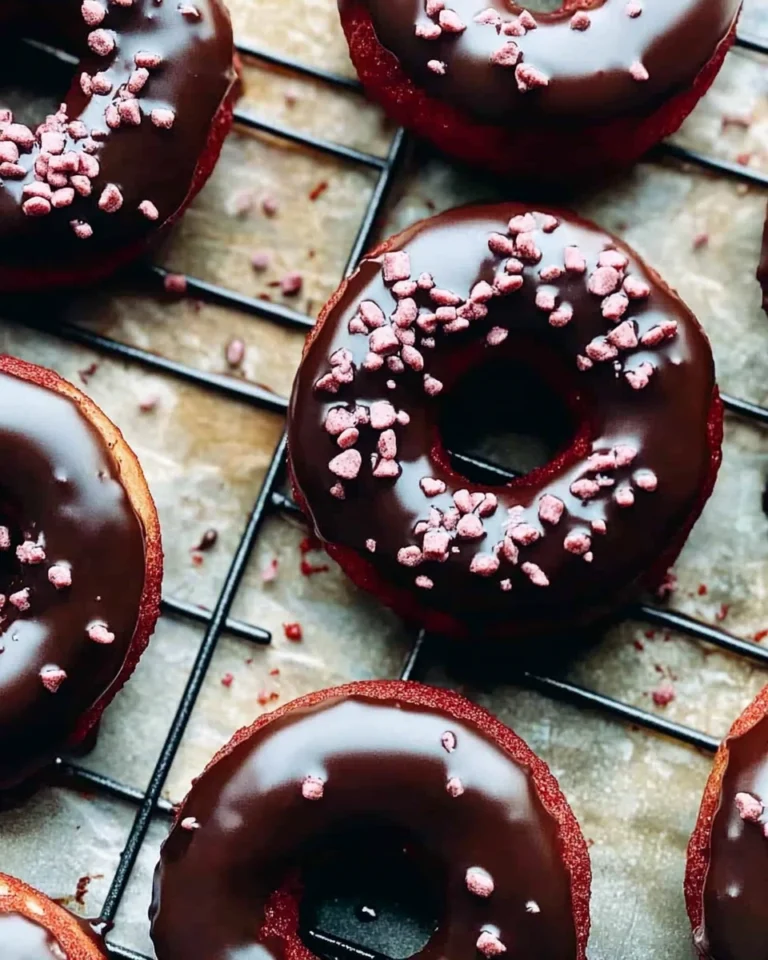 Baked Red Velvet Cake Donuts