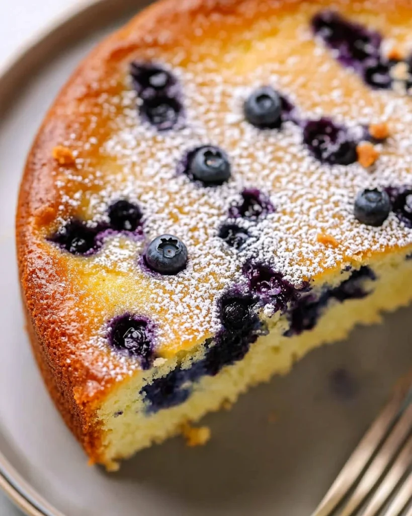 Cottage Cheese Blueberry Cake