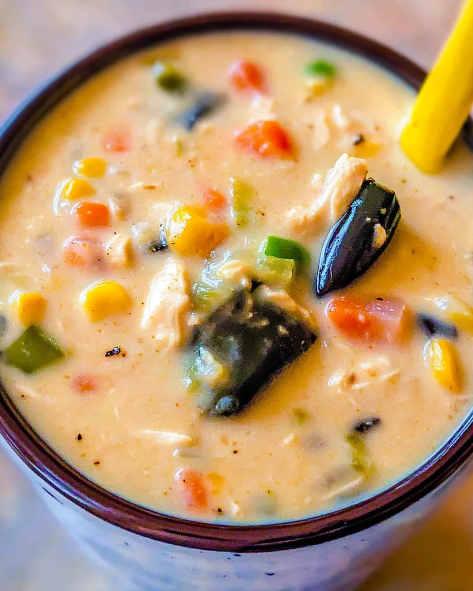 Creamy Chicken Poblano Pepper Soup