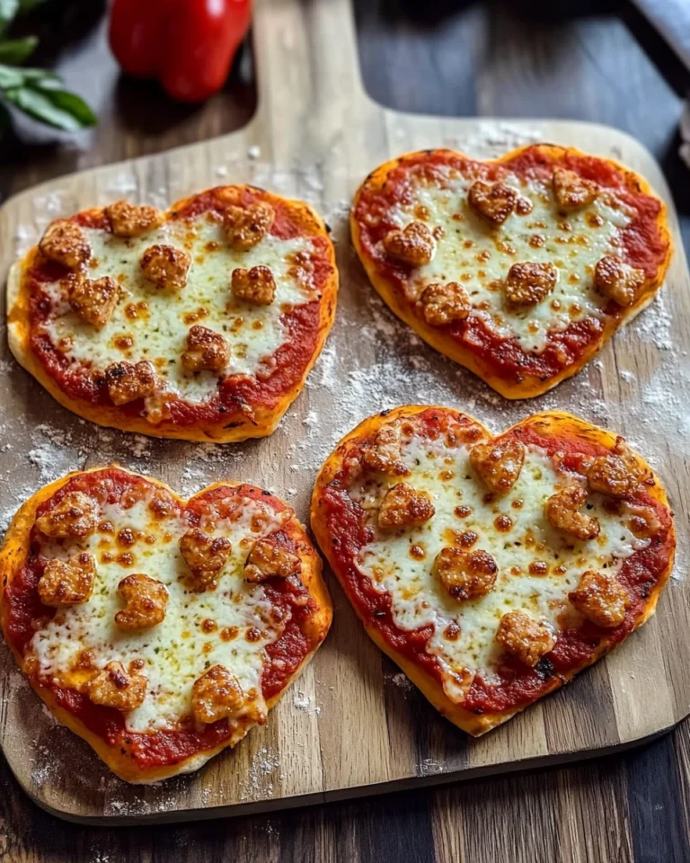 Heart-Shaped Pizzas