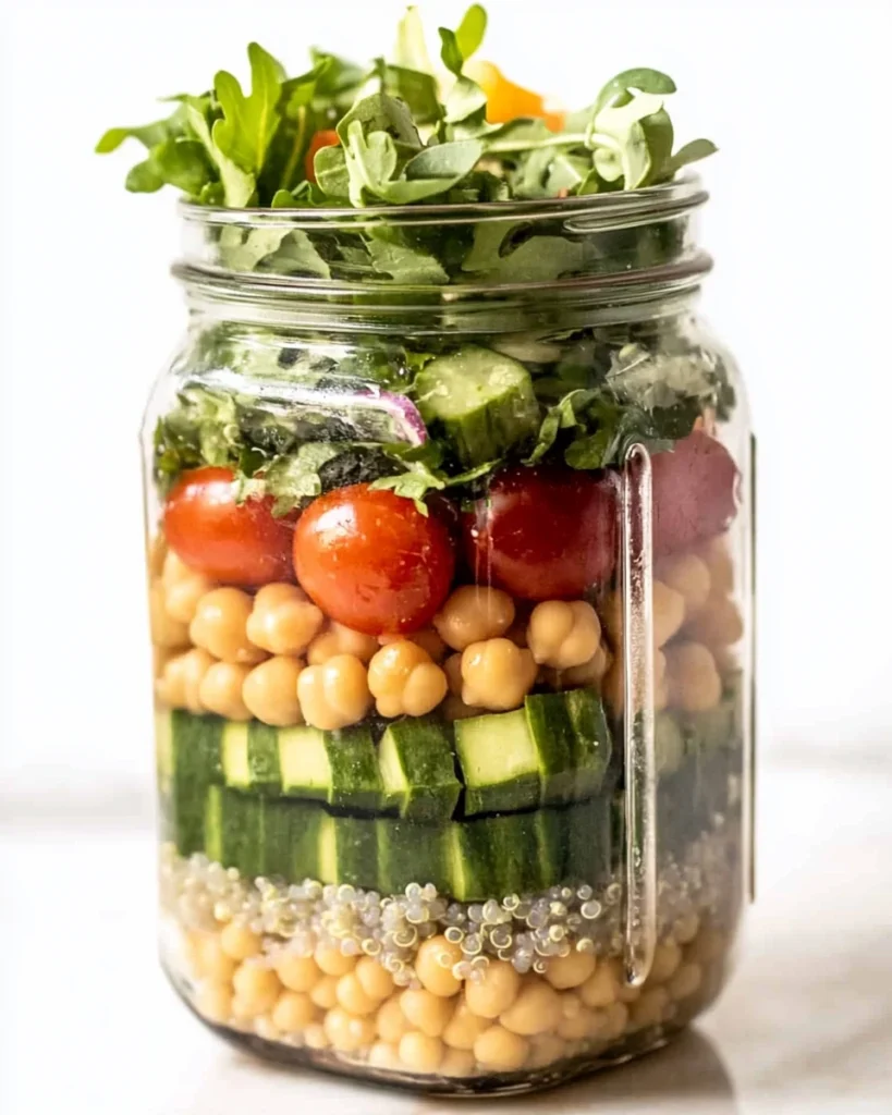 Chickpea & Quinoa Mason Jar Salad