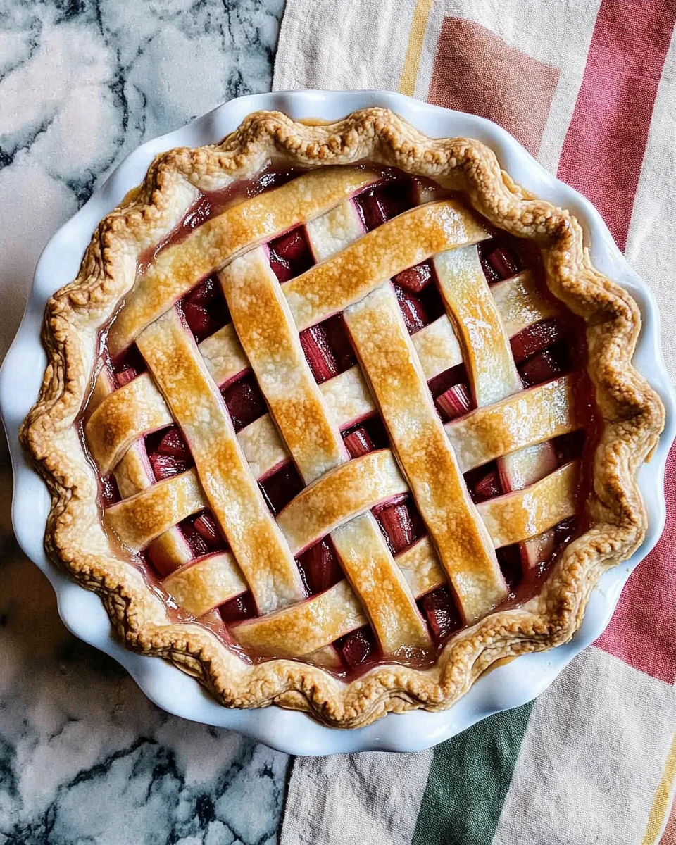 Fresh Rhubarb Pie