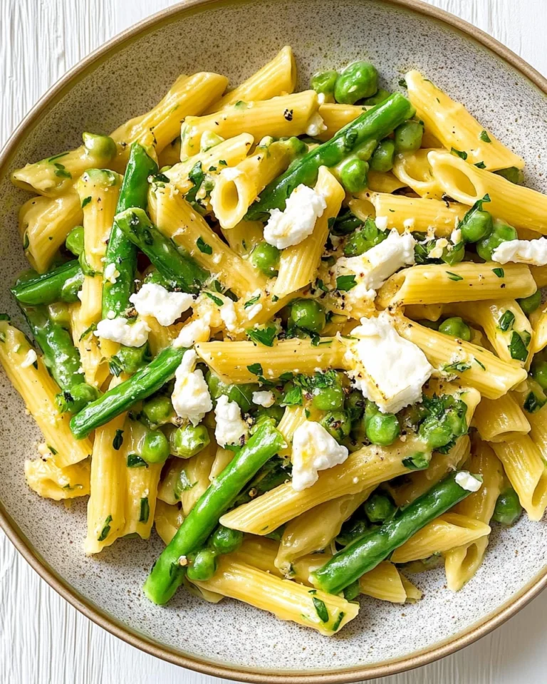 Spring Vegetable Pasta with Goat Cheese